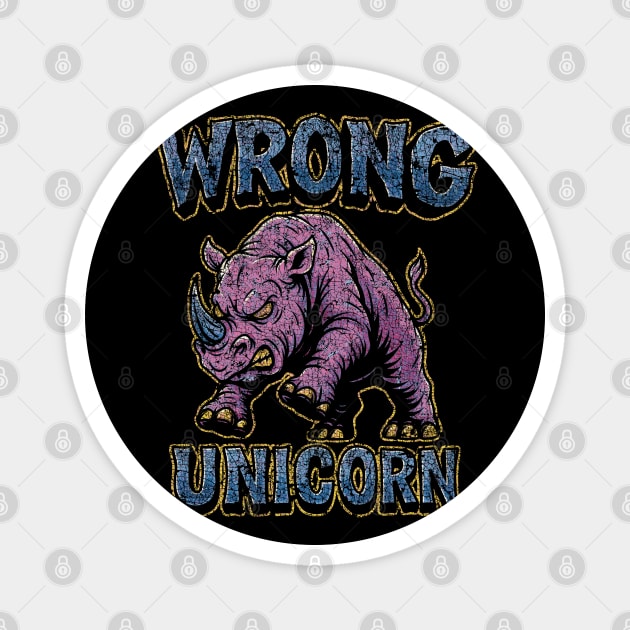 Angry Pink Rhino Magnet by Wrongteeshirt